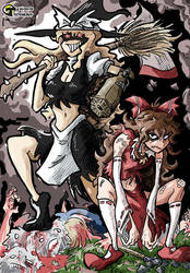 Touhou Marisa and Reimu crepy