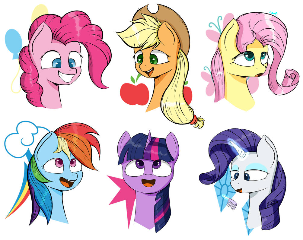 MLP the mane 6! by 3naa on DeviantArt