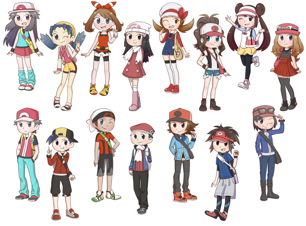 Pokemon Character Array Pokemon Player Charcaters by Perseris on DeviantArt