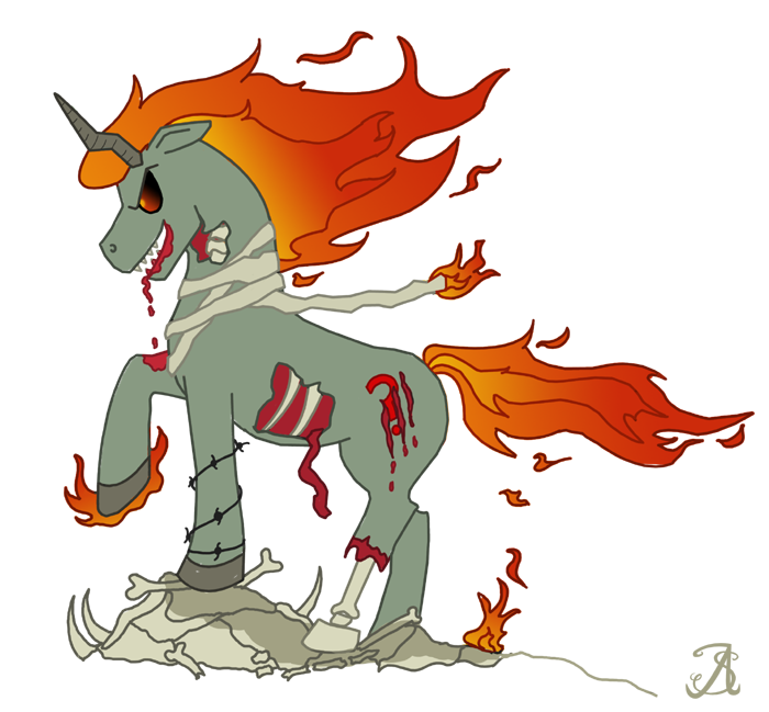 My Little Flaming Zombie Unicorn