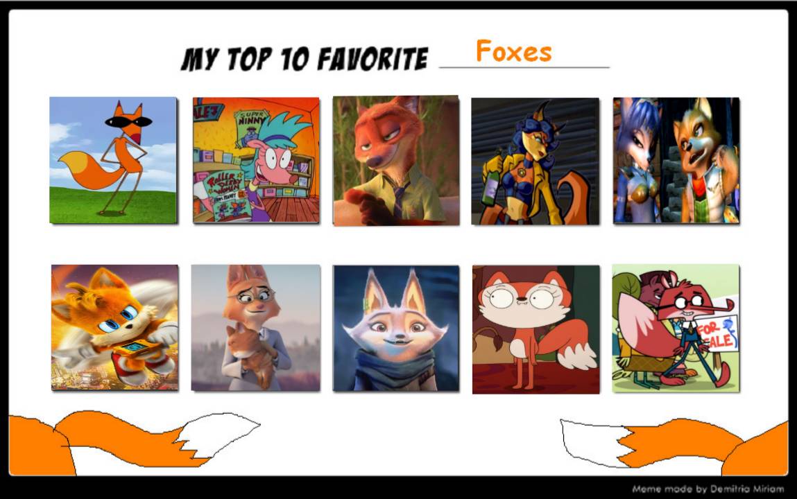 Fictional Fox My top 10 favorite foxes characters by haikal7887 on DeviantArt