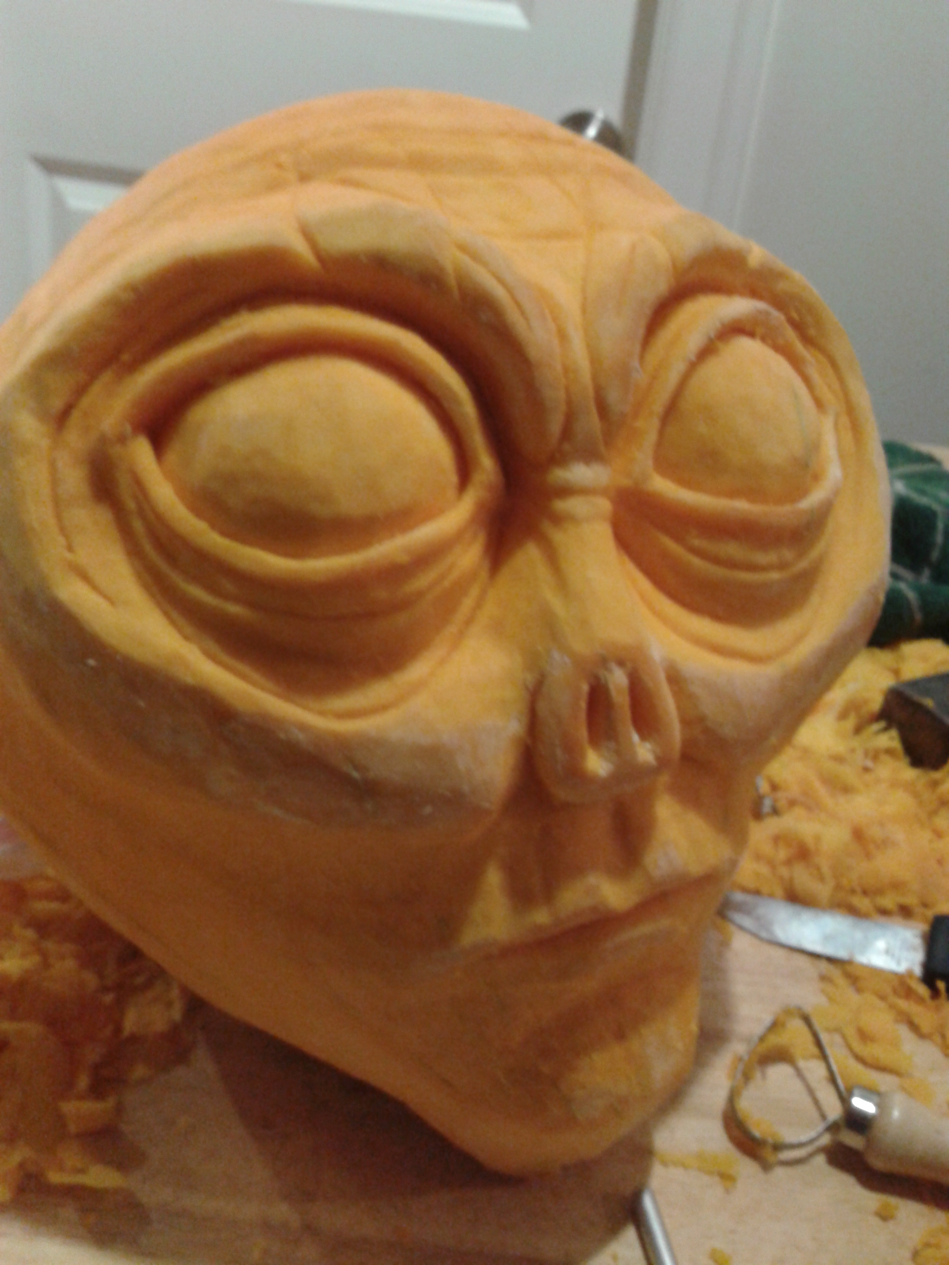 alien squash carving