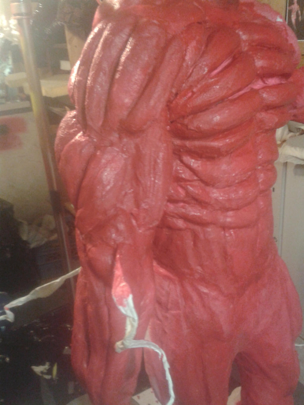 carnage costume red base coat detail