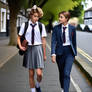 Schoolkids Walking