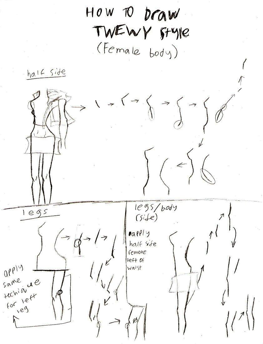 How To Draw Twewy Style Female Body By Xxangiexxrpi On Deviantart