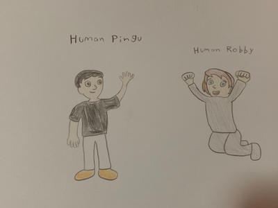 Human Pingu and Robby by RohanArtLife on DeviantArt