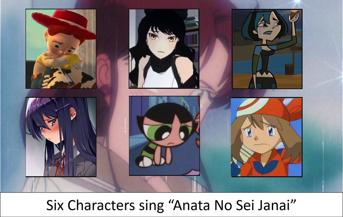 TEST: 6 characters sing Anata No Sei Janai by RohanArtLife on DeviantArt