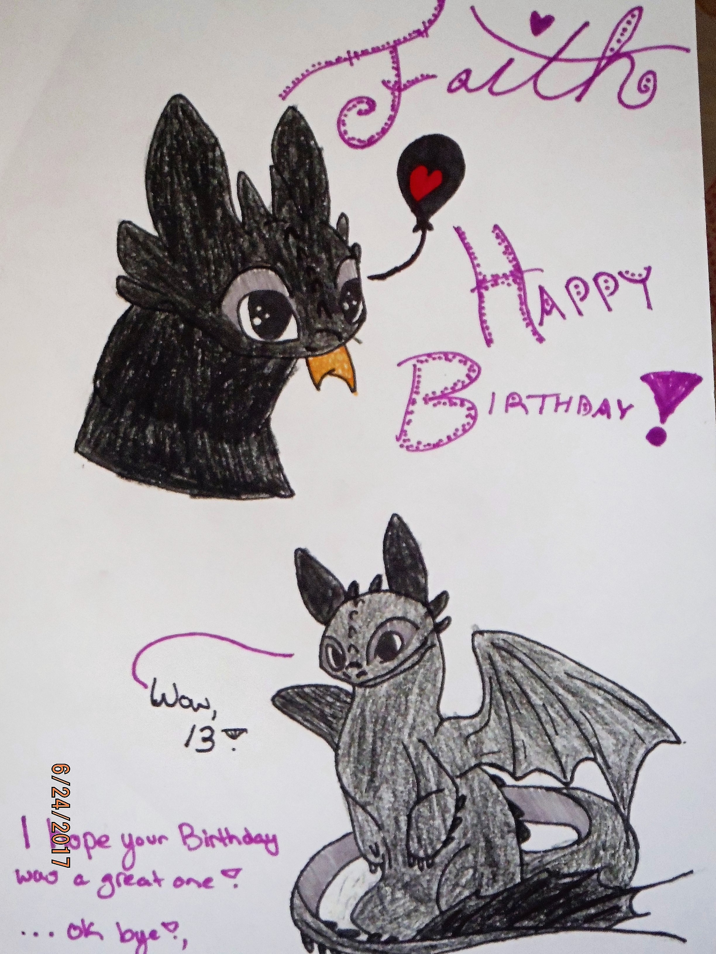 Toothless Happy Birthday Card by SteamTheSandwing on DeviantArt