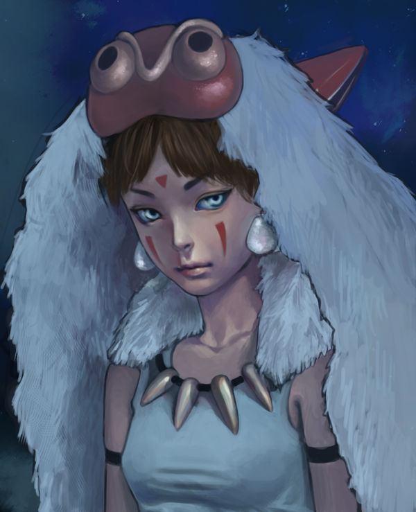 Redrawn Princess Mononoke