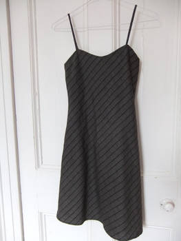 Grey Black Stripe Organic Dress