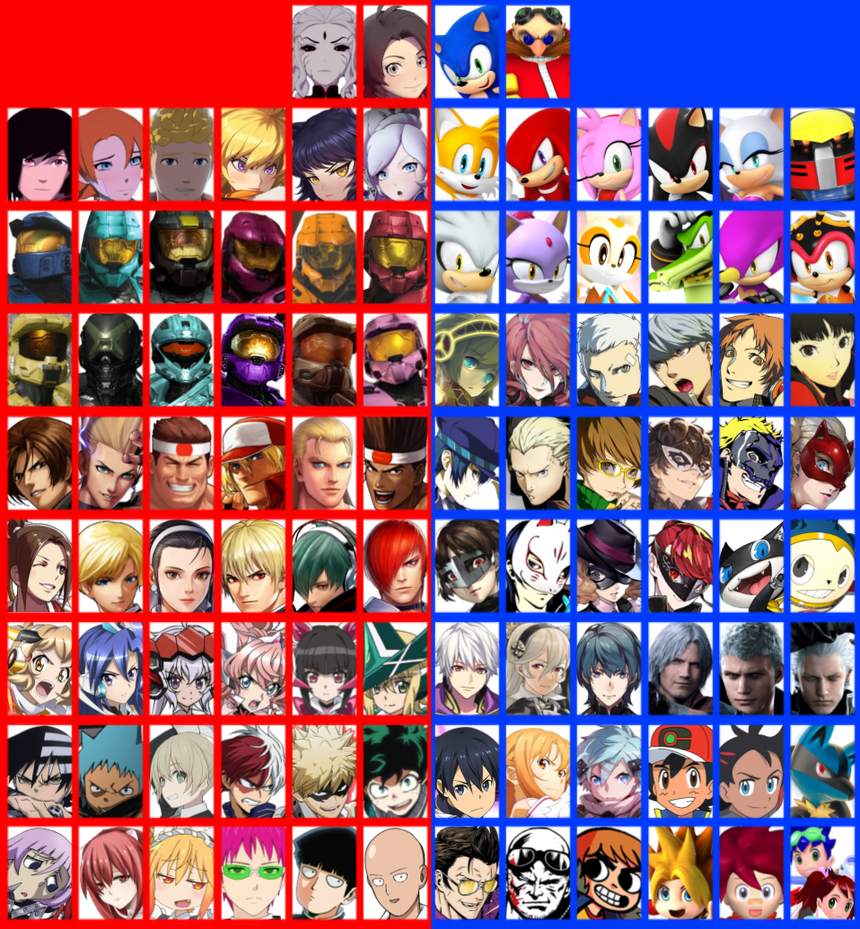 Fanmade Fighting Game Roster With My Bias by JamesSonic on DeviantArt