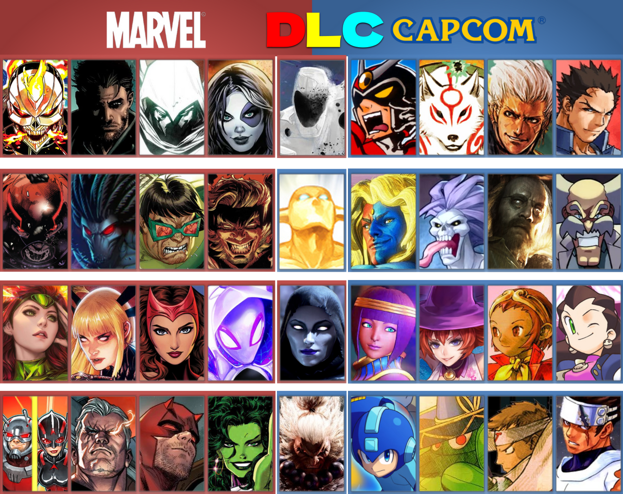 Marvel Vs. Capcom Roster Logos My Condensed Marvel vs Capcom 4 Roster (DLC) by JamesSonic on DeviantArt