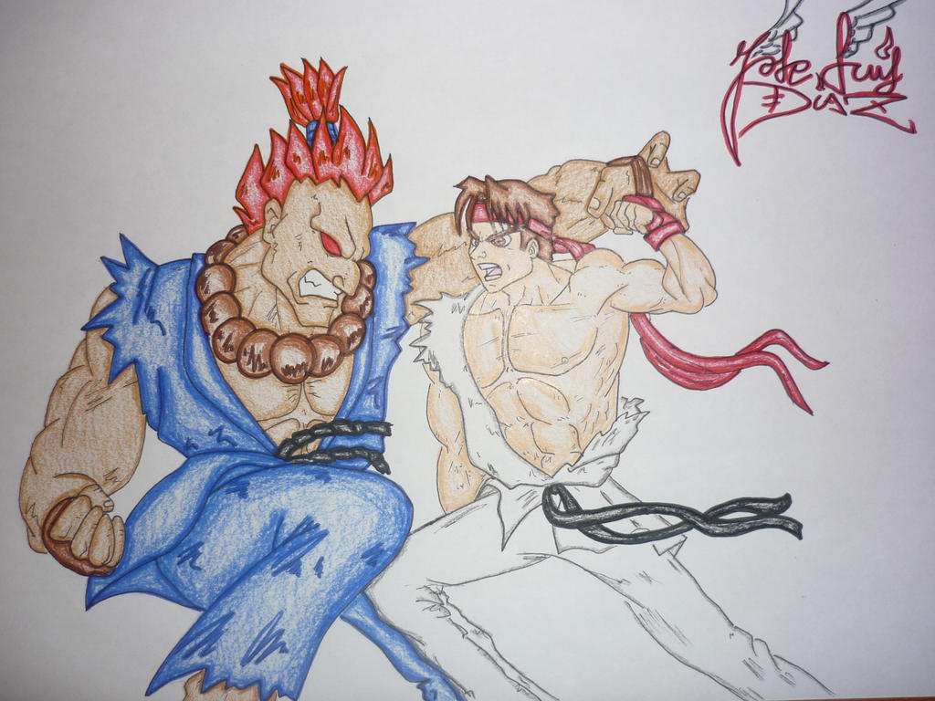 Akuma Ryu Rivalry Ryu vs Akuma by deividstar on DeviantArt