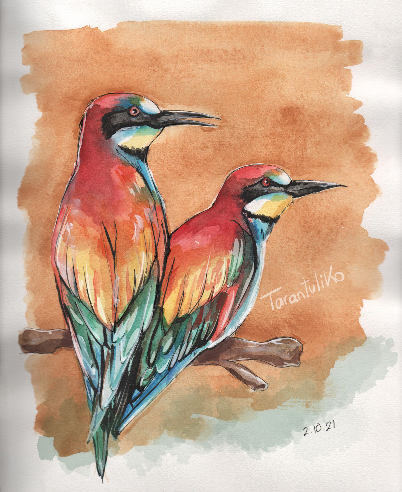 Birds Deviantart Birds by ReaPainting on DeviantArt