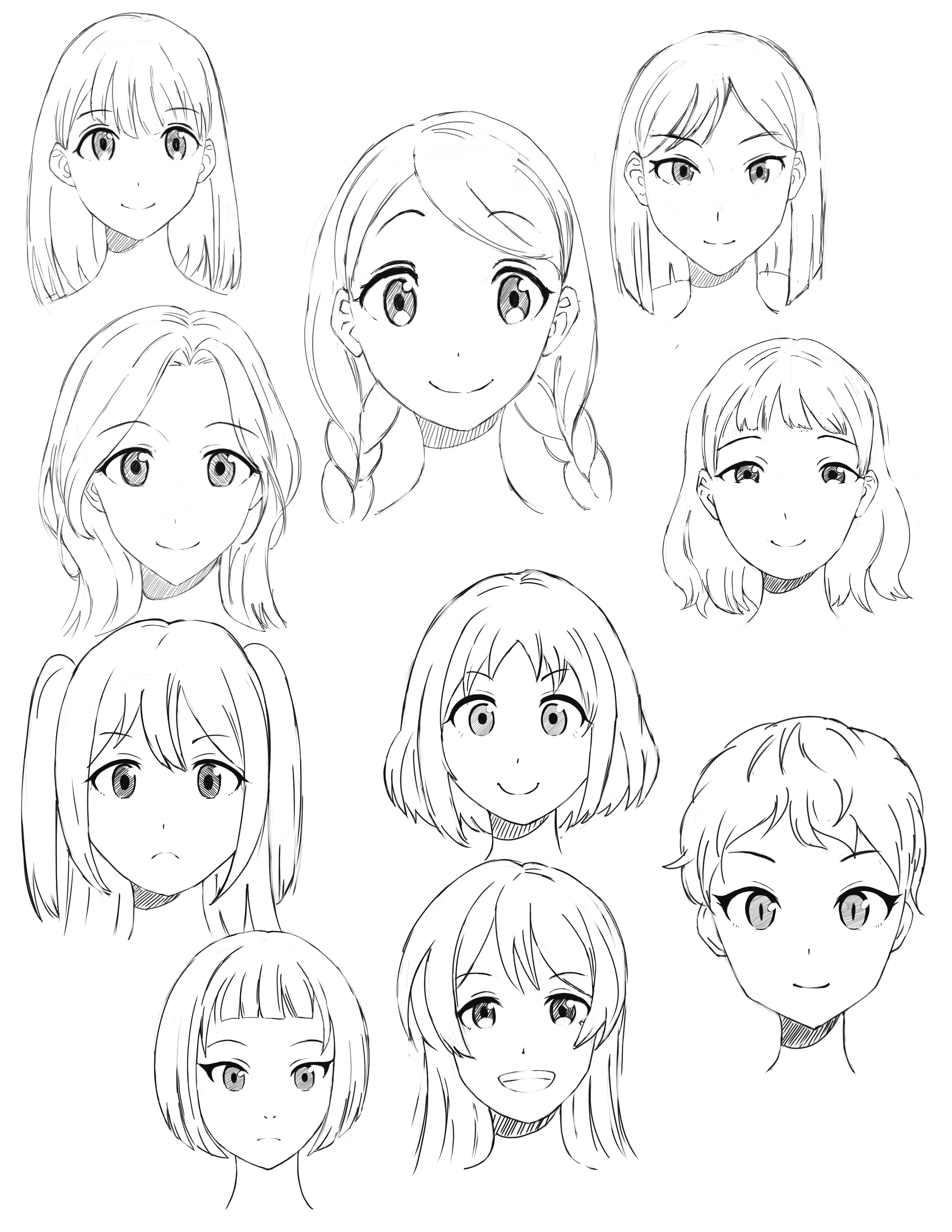 Hair Reference 1 by Disaya on deviantART  Anime drawings, Drawings,  Drawing tutorial