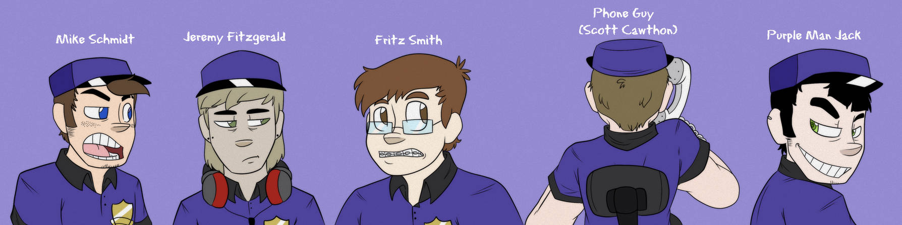 Five Nights at Freddy's - The Night Guards by itsaaudraw on DeviantArt