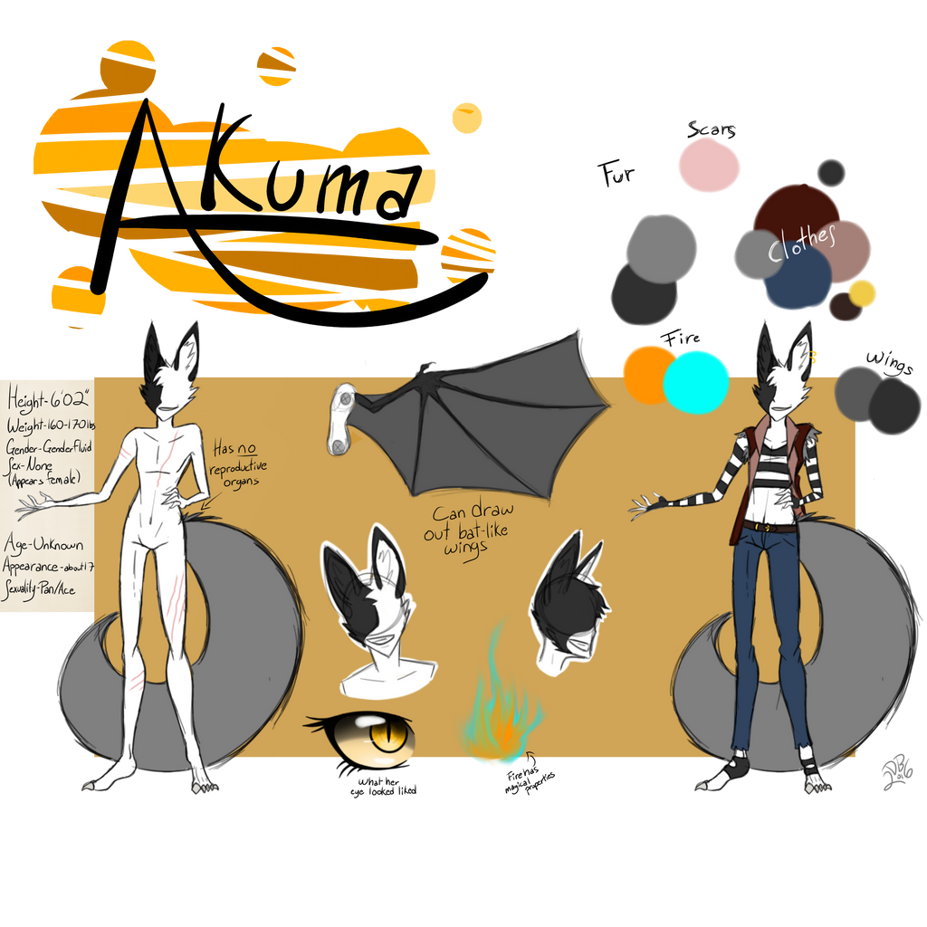 Akuma Ref Sheet 2016 By Emodeathbunny On Deviantart