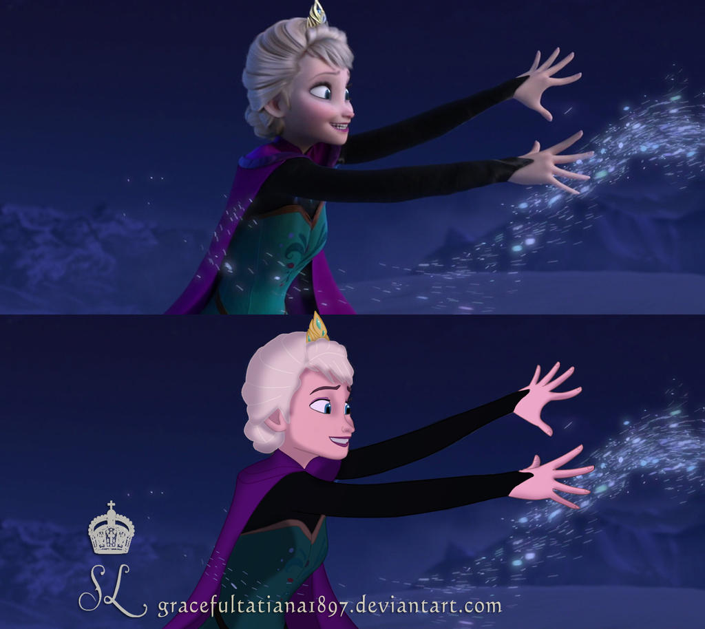 CGI gone 2D: Frozen by I-AmThatIsJamala on DeviantArt