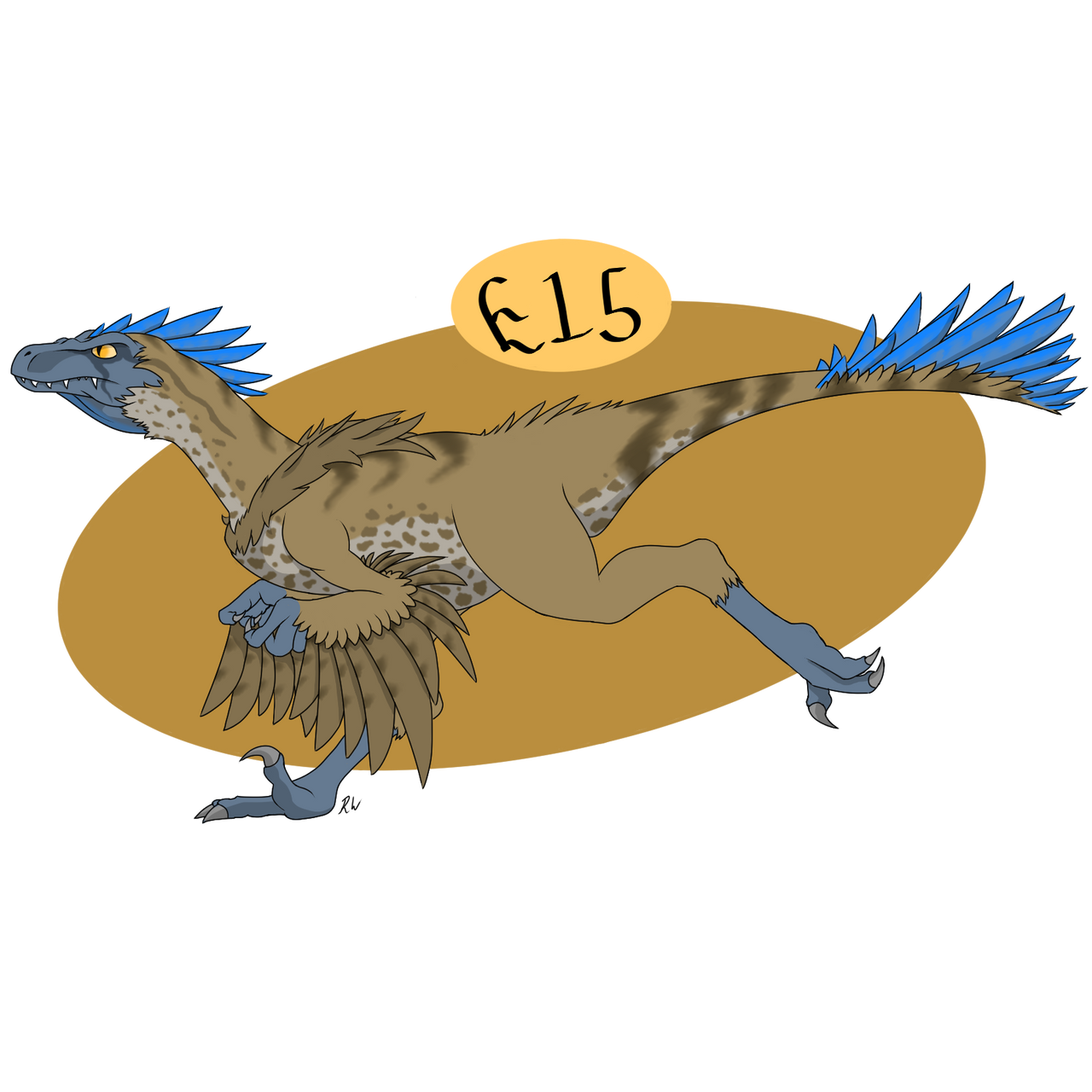 Feathered Raptor Adopt 1 (OPEN) by BeckyL97 on DeviantArt