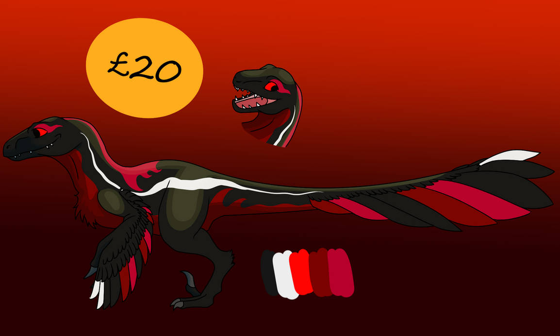 Utahraptor Adopt - Blood-Red Bolter (OPEN) by BeckyL97 on DeviantArt