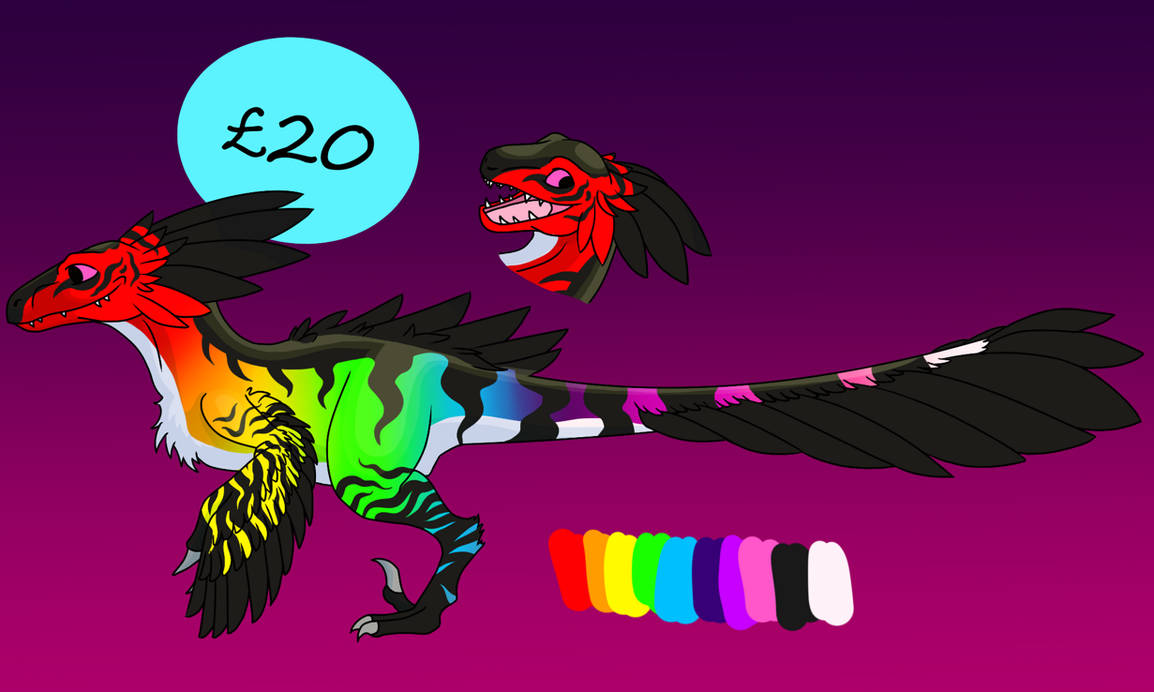 Utahraptor Adopt - Radiant Rush (SOLD) by BeckyL97 on DeviantArt