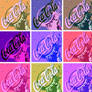 Coca Cola pop art 9 panel