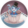 Elegant creature in a teacup