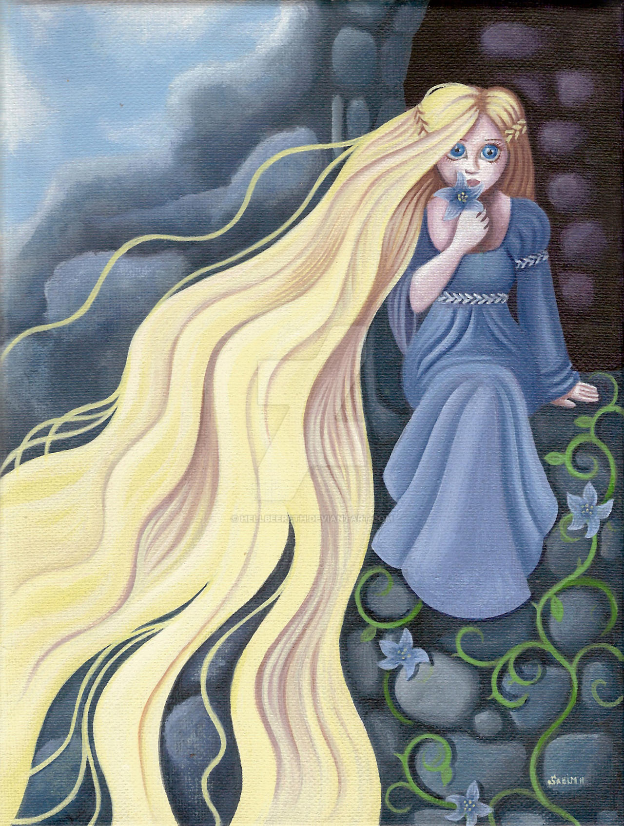 Rapunzel in her tower by HellbeeretH on DeviantArt