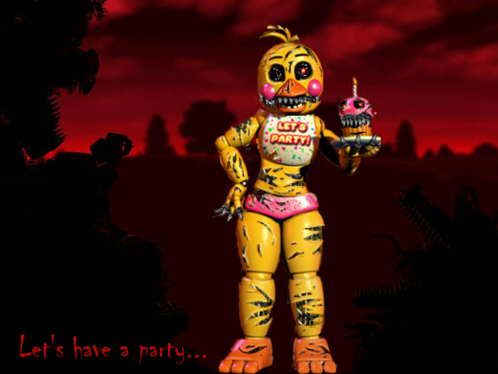 NIGHTMARE TOY CHICA IN FNAF 4 