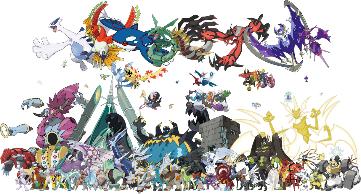 All Legendary Mythical UB Pokemon PNG by DavidBksAndrade on DeviantArt