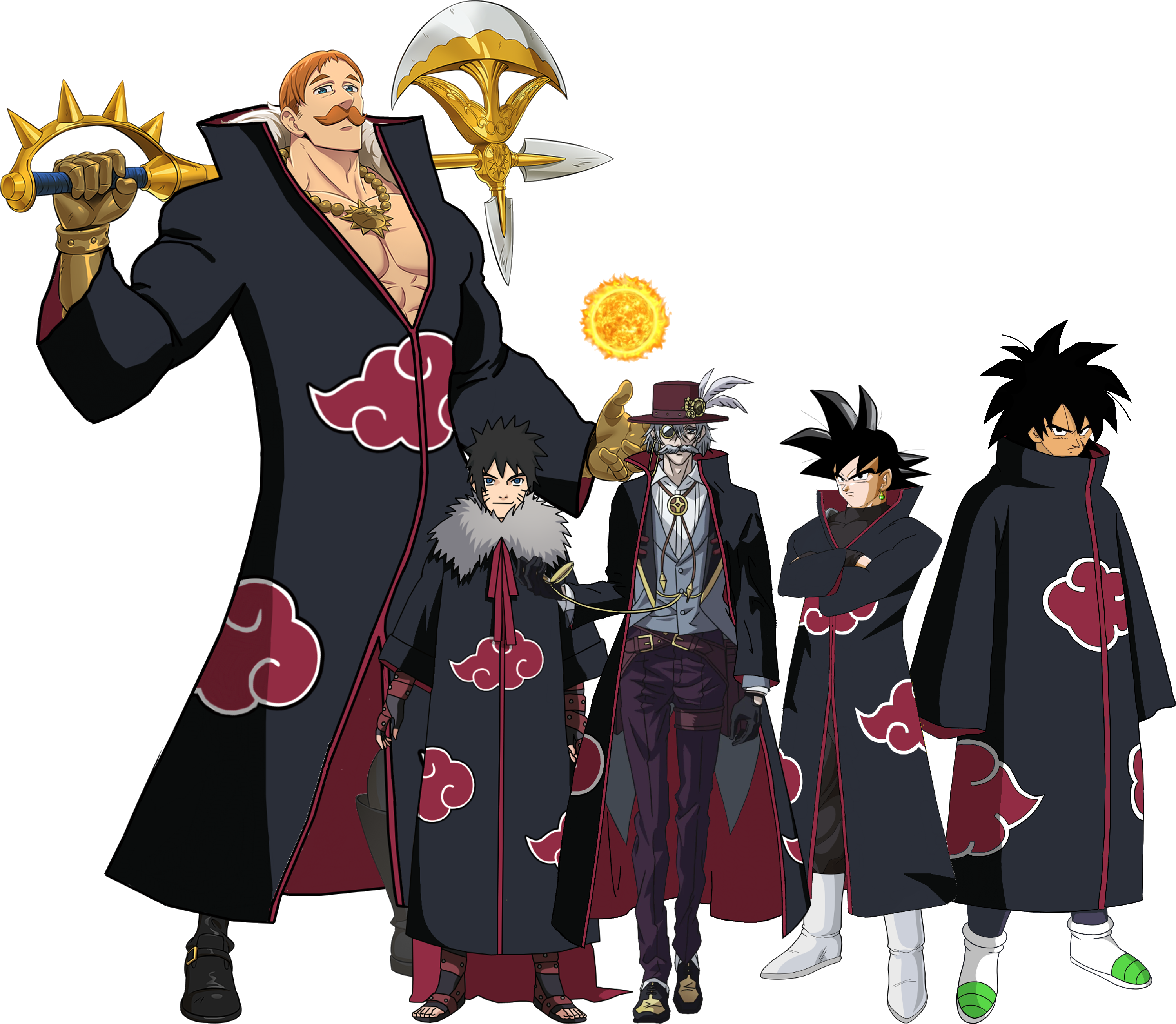 Black Goku Akatsuki, png