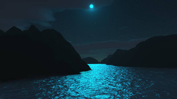 Fantastic night light - Terragen and Photoshop