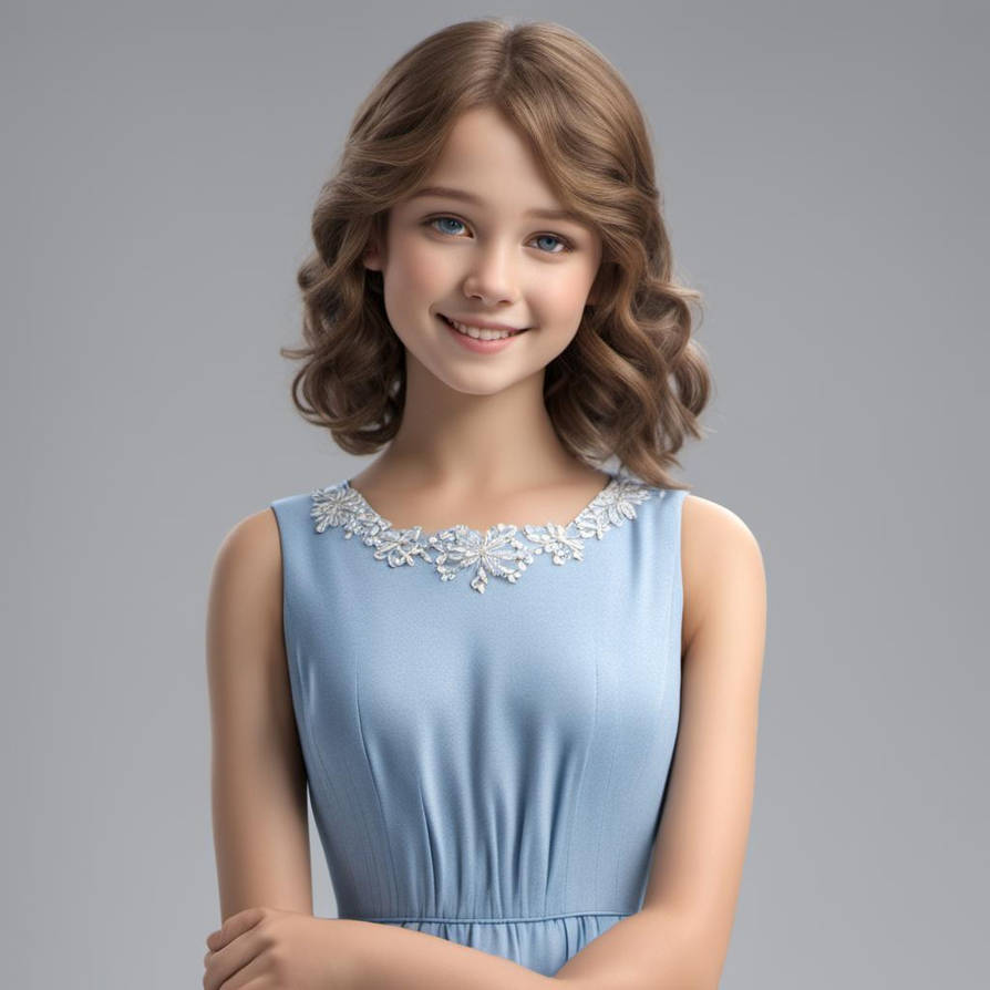 Ai AIART autistic teenage girl blue dress 2 by cherrydrop100 on DeviantArt