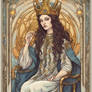 Fantasy Autistic Girl On A Tarot Card The Empress