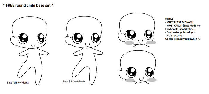 FREE base 06 - round chibi