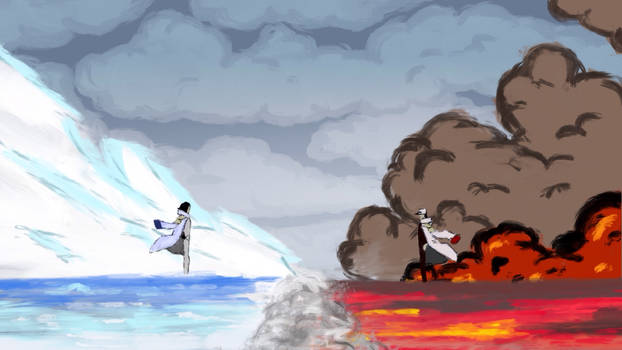 Ice vs. lava