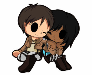 ::Chibi_Katia_x_Eren:: PC by NaoLube-90