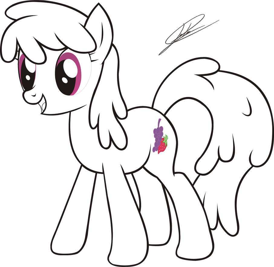 MLP:FiM - Berry Punch -Lineart by DSonic720 on DeviantArt