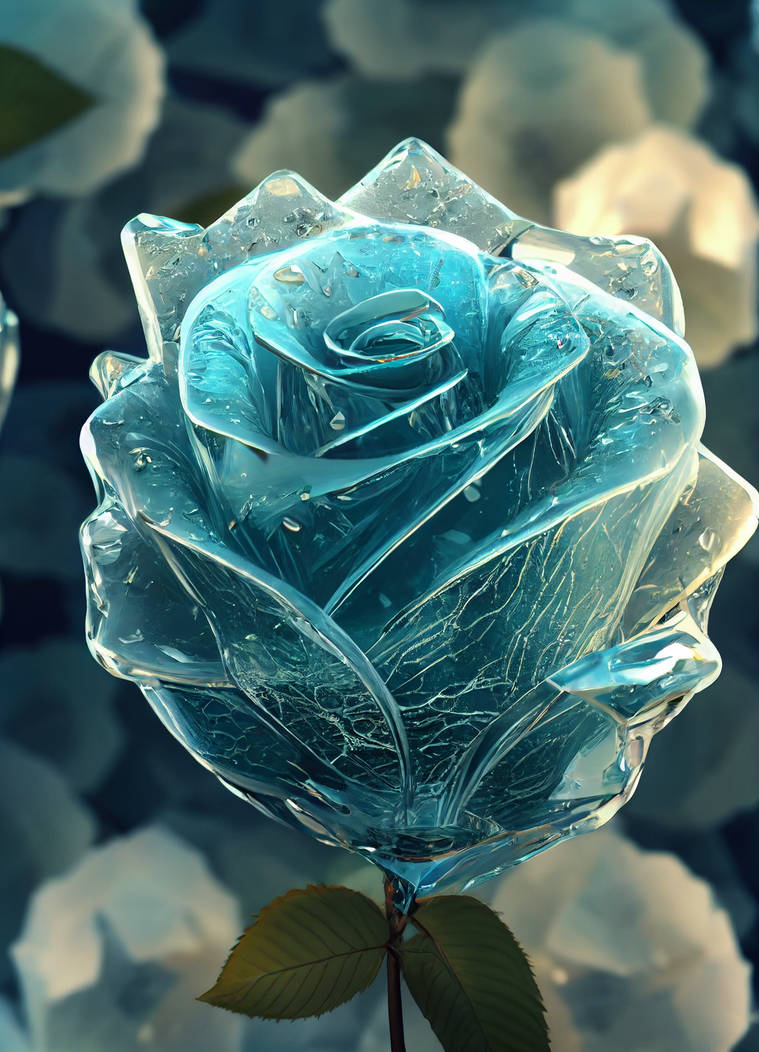 Icy Roses Background Ice Rose by JulienLePingouin on DeviantArt