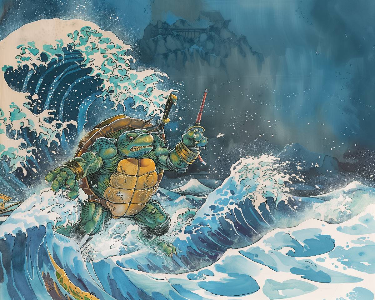 Turtle March Deviantart Three Rocks Destructive wave of the turtle (re-edit) by JulienLePingouin on DeviantArt