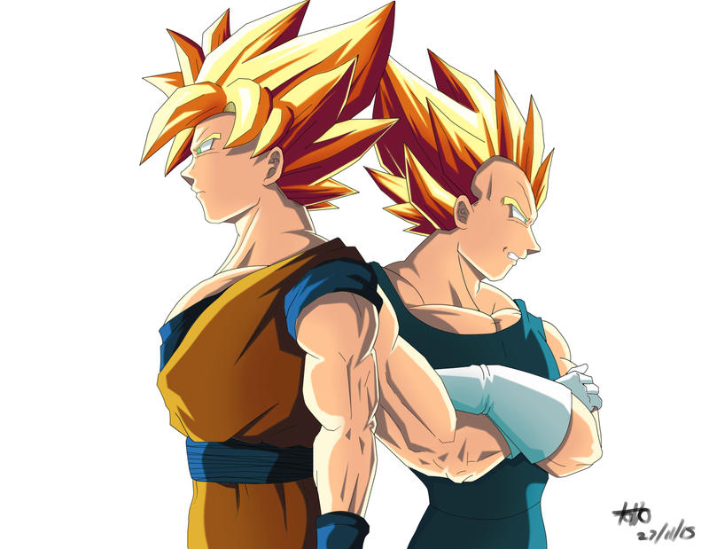 Goku and Vegeta ssj