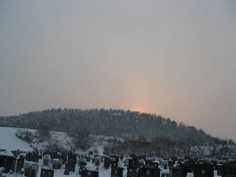 Graveyard sunset