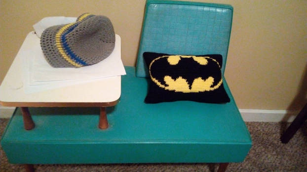 Crocheted Batman Pillow