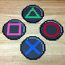 PlayStation button coasters