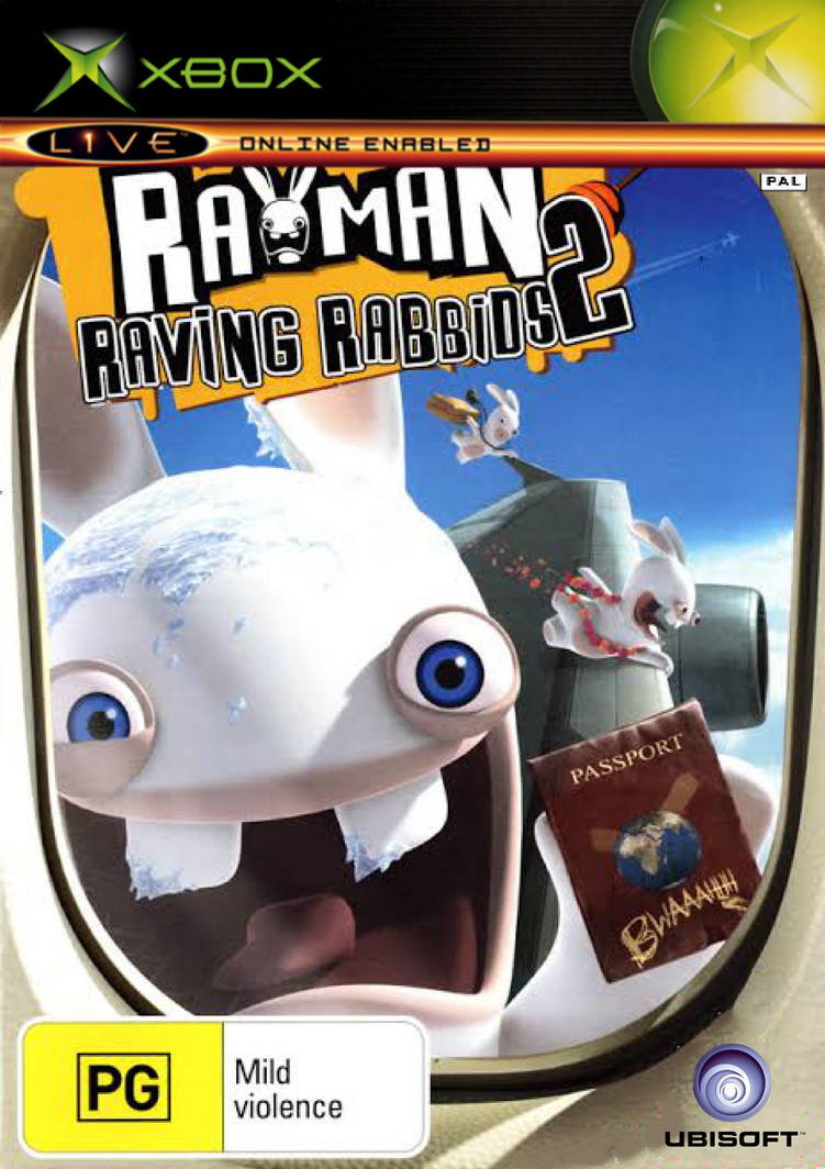 Rayman Raving Rabbids 2 original Xbox box art by LachStarYT on DeviantArt