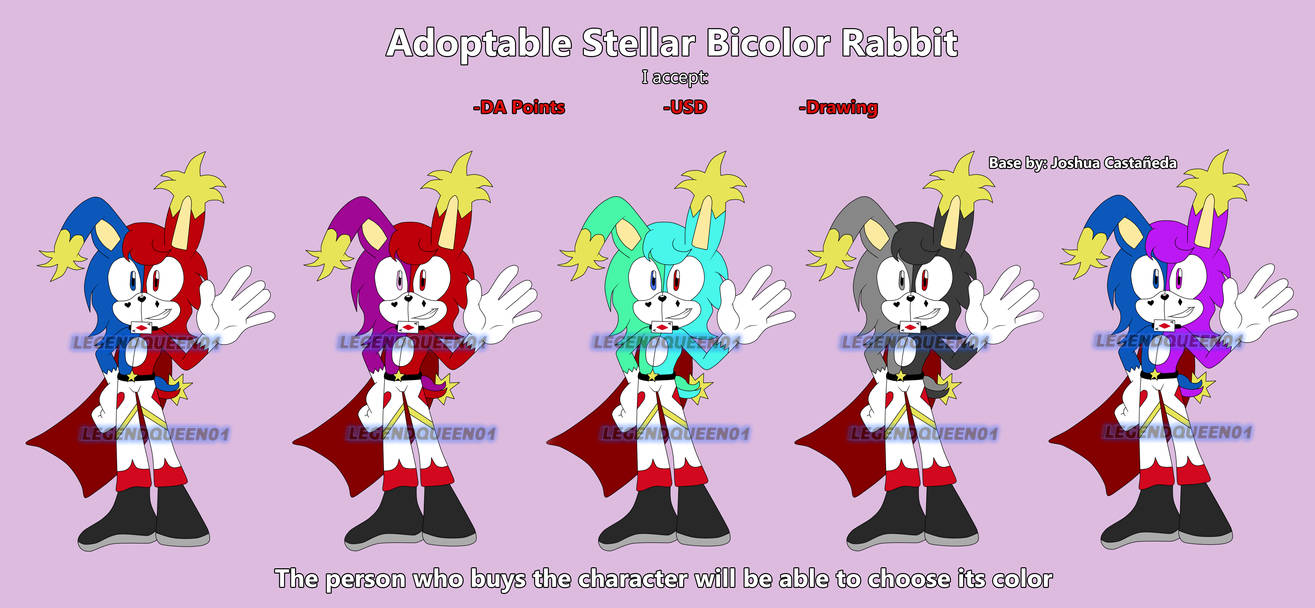 (CLOSED) Adoptable Stellar Bicolor Rabbit by LegendQueen01 on DeviantArt