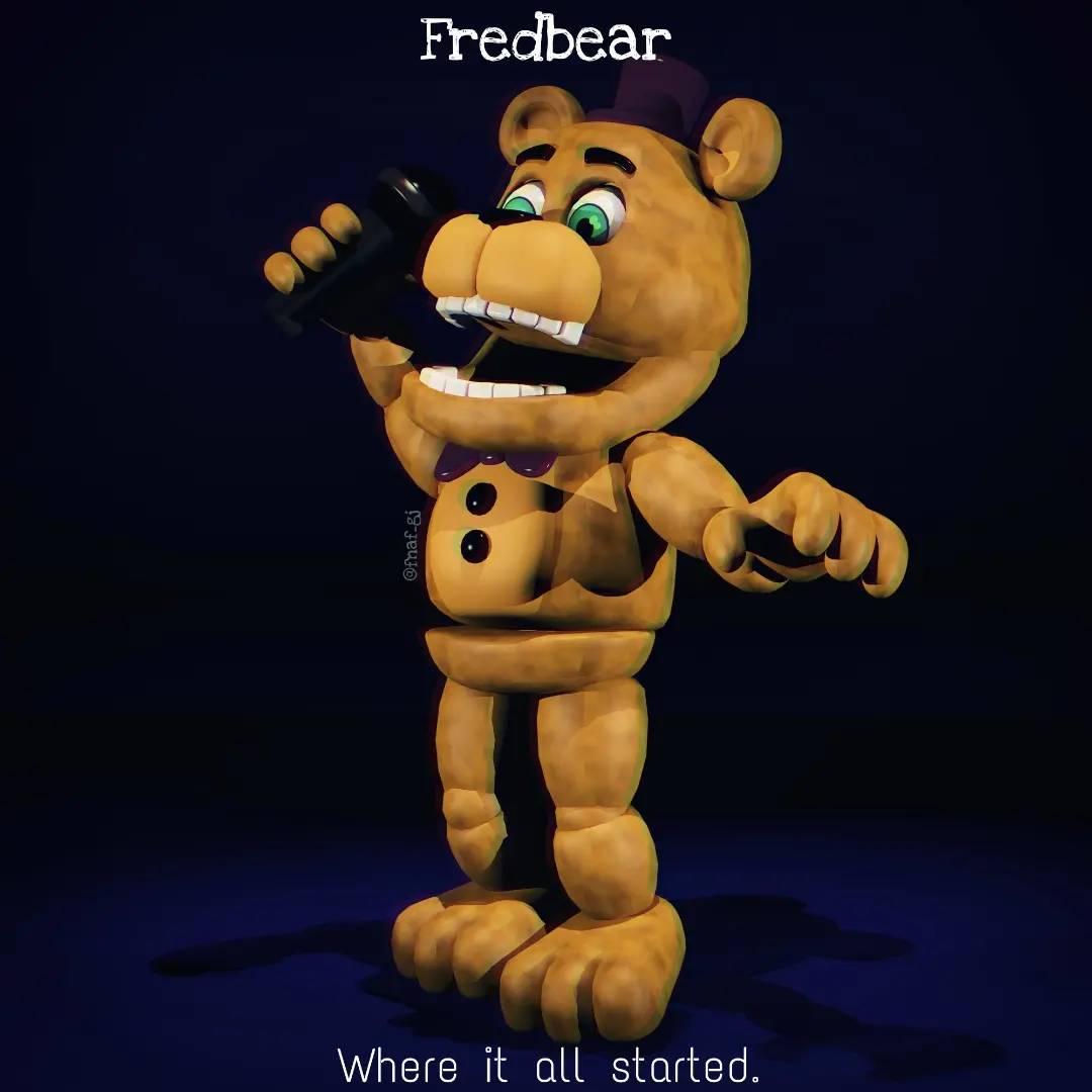 FredBear And Friends (Cinema4d) (Wallpaper) by AdventureOldFoxy on