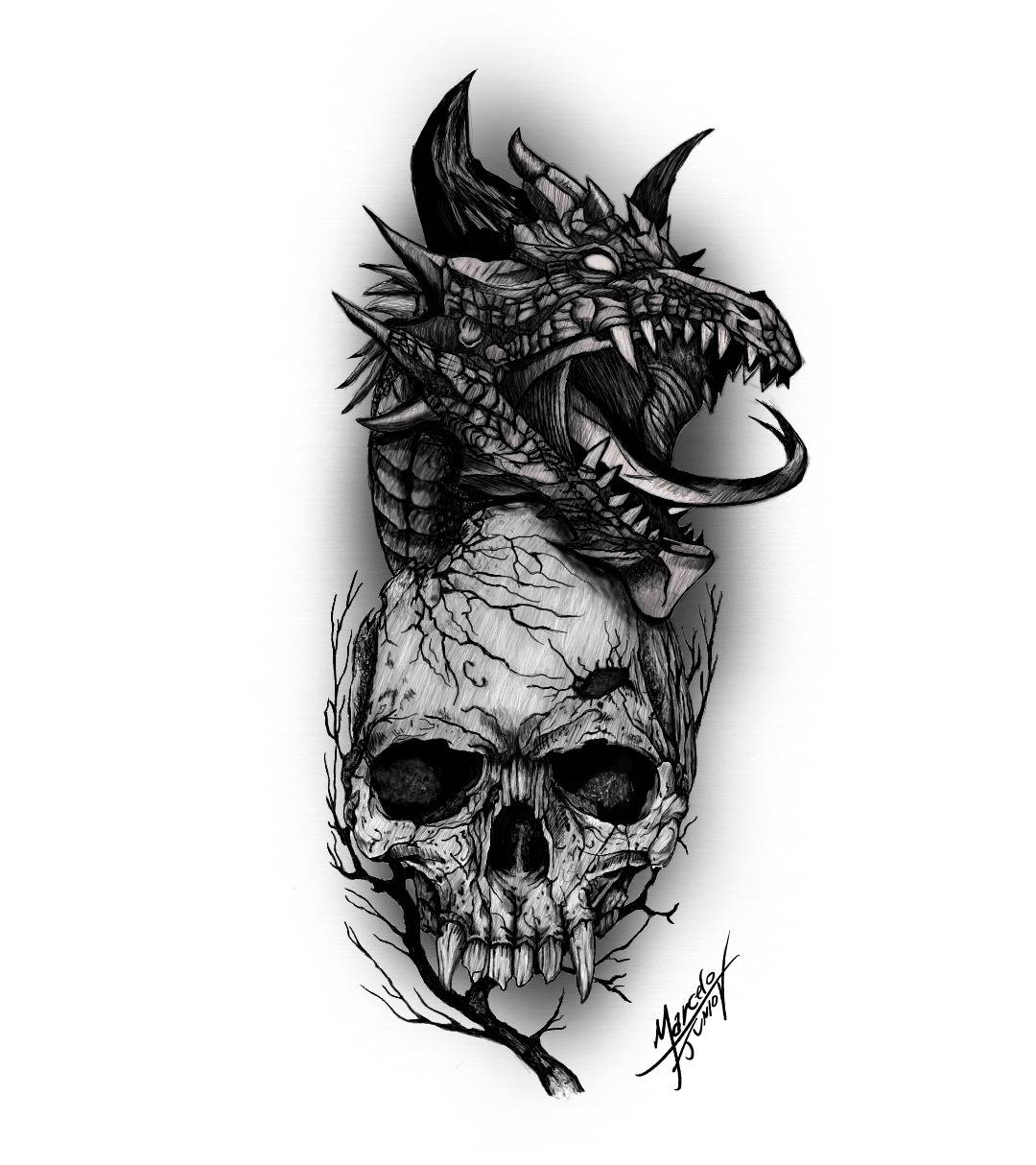 Skull Dragon. by Sheetart on DeviantArt Skull Dragon. by Sheetart on DeviantArt