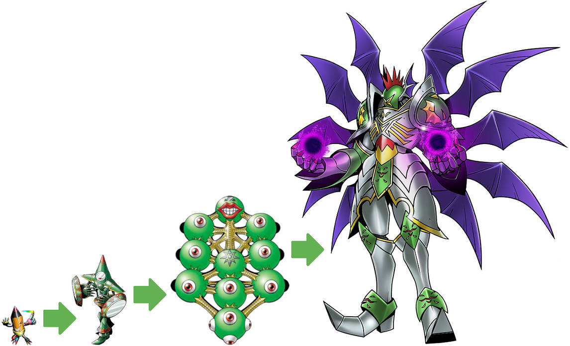 Perfect Evolutionary Lines - Ekakimon by VilmonDigibits on DeviantArt