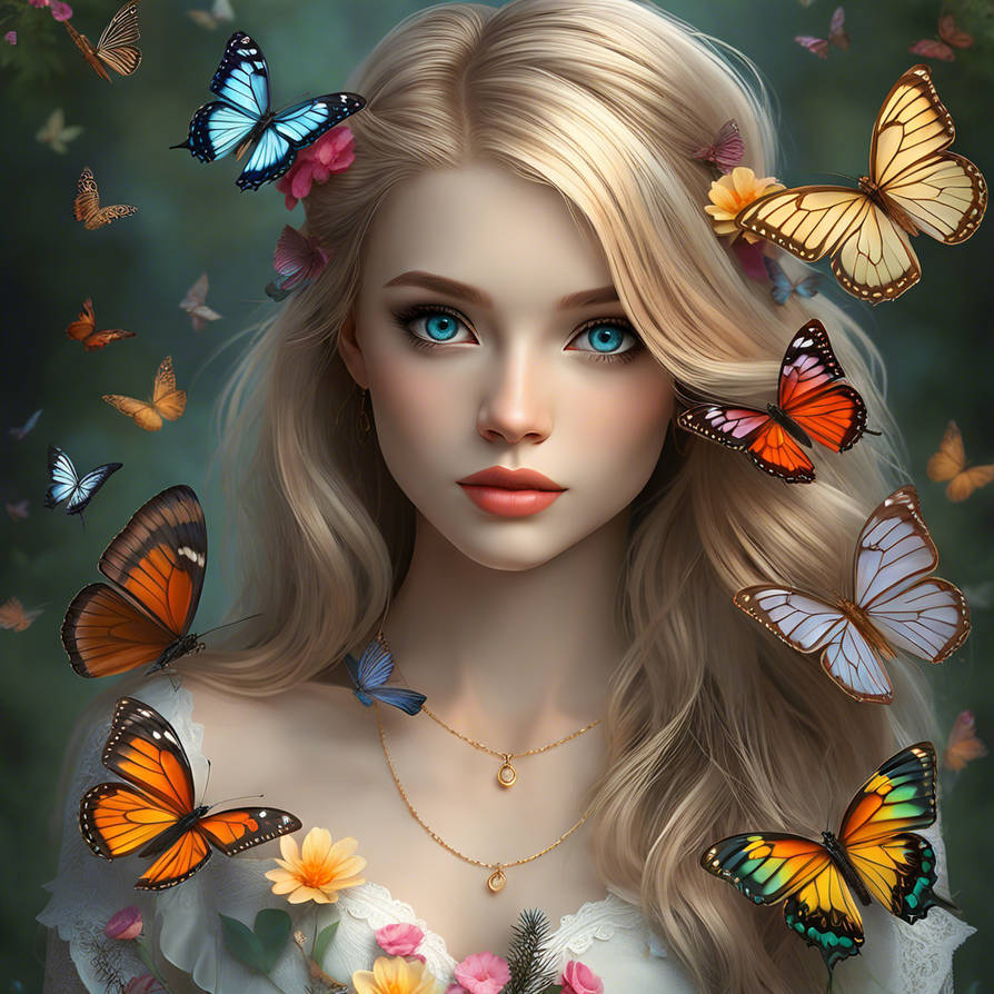 Butterflies Of Different Colors And Birds Are Very